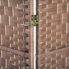 SpassWay 71"H Artisan Woven Wood Folding Screen Multi Panel Room Divider for Natural Privacy and Organic Style(Nature Wood and Brown) - 4 of 4