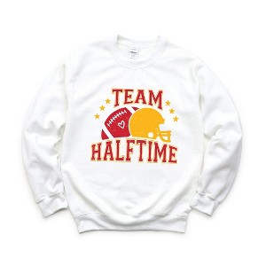 Simply Sage Market Women's Graphic Sweatshirt Team Halftime Distressed - Red - 1 of 4
