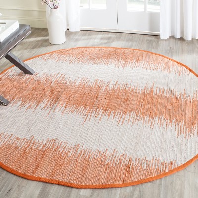 Ivory Cotton Classic Hand Woven 72" Round Area Rug