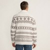 Lands' End Men's Long Sleeve Cotton Blend Shawl Fairisle Cardigan - 2 of 4