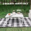 34" Portable Folding Table, Heavy Duty Fold in Half Utility Table with Handle, Square Outdoor Dining Table for Picnic Party Camping and Party - 3 of 4