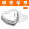 Unique Bargains Aluminum Nonstick Heart Shaped Removable Bottom Cake Pan 2 Pcs - 3 of 4