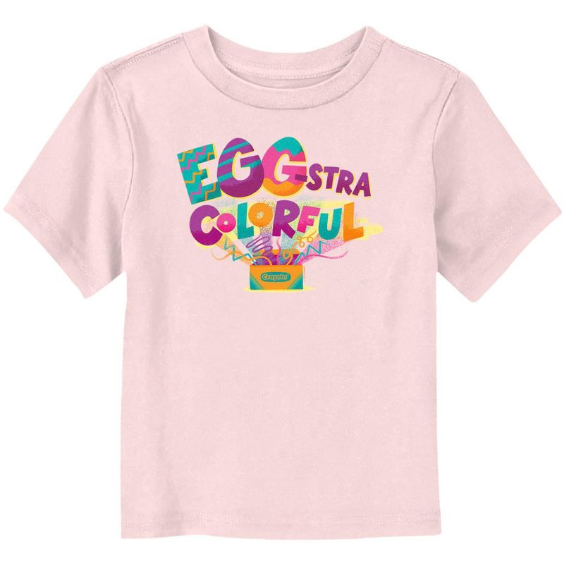 Toddler's Crayola Egg-Stra Colorful  T-Shirt - Light Pink - 5T, 1 of 4