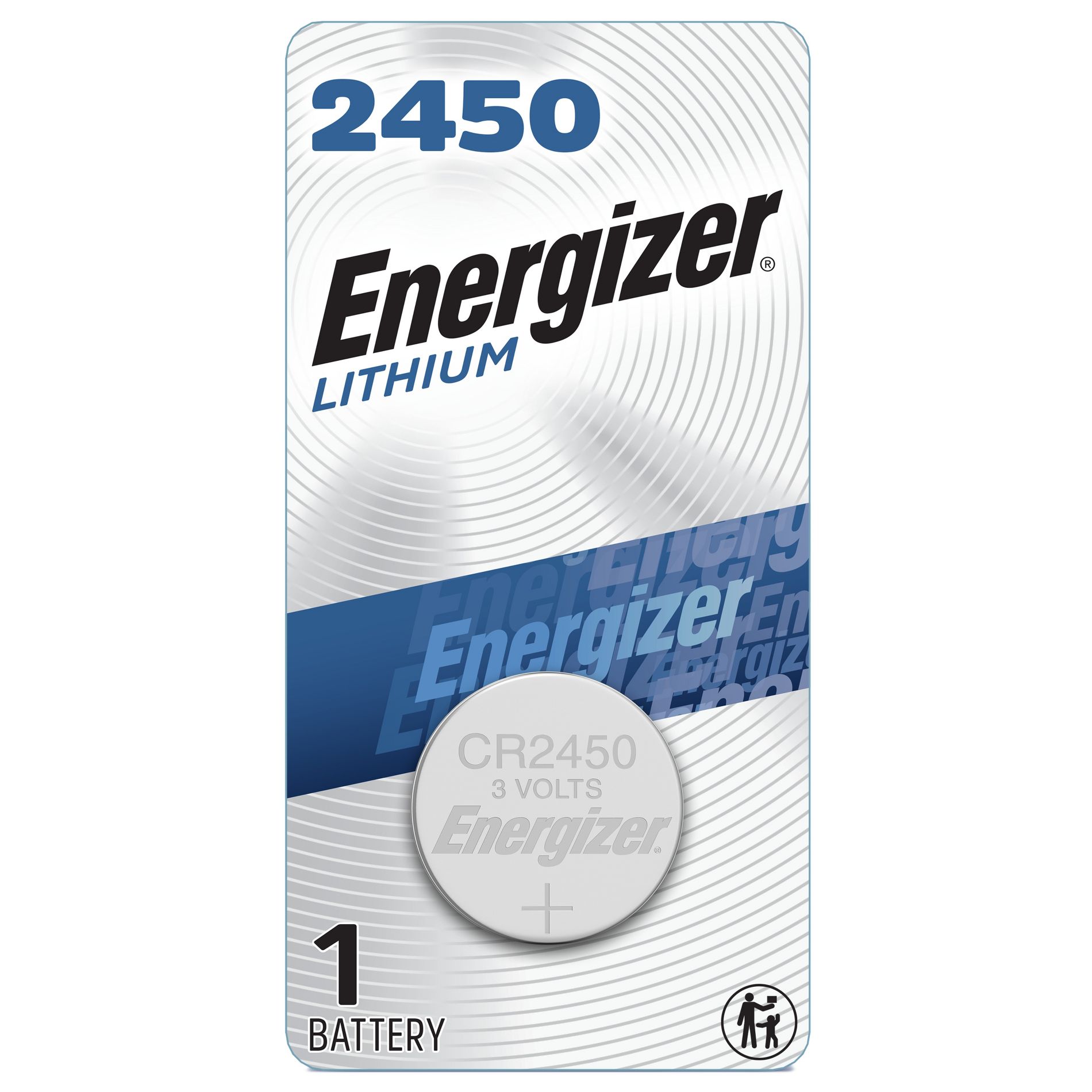 Energizer 2450 Battery - Lithium Coin Battery: 620mAh, 3V, Single-Use, Household