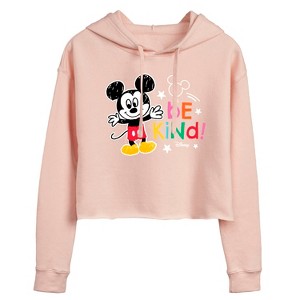 Women's - Disney - Mickey Mouse Cropped Graphic Hoodie - 1 of 4