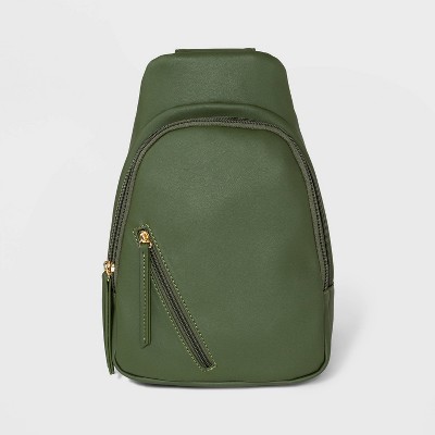 green sling bag