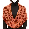 Wrapables Two Tone Warm Winter Knit Infinity Scarf, Orange & Black - 2 of 3