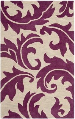 Soho Purple and Beige Wool Hand-Tufted Area Rug