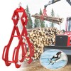 Log Tongs, Grapple Hook with 4 Claws, Logging Tongs for Timber, Log Grabber, Heavy-Duty Steel Log Grapple - 2 of 4