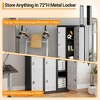 High-grade steel storage cabinet with adjustable shelves and rust-proof safety design, suitable for offices, schools, garages, and gyms. - 4 of 4