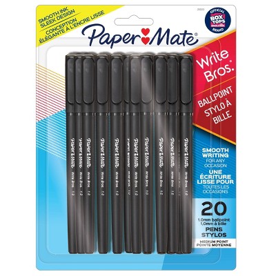 20pk Ballpoint Pens Capped Write Bros 1.0mm - PaperMate