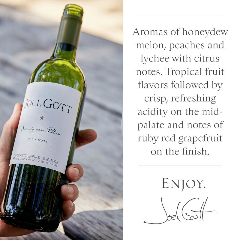 Joel Gott Sauvignon Blanc White Wine - 750ml Bottle, 5 of 9