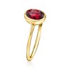 Ross-Simons 1.00 Carat Bezel-Set Rhodolite Garnet Ring in 14kt Yellow Gold Size 9 - 3 of 4