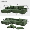 Modular L-Shaped Living Room Sofa Set: Modern Minimalist Style, Upholstered Compressed Sofa - 2-Piece Free Combination for Living Room, Bedroom, Salon - 2 of 4