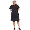 Plus Size Short Sleeve V-neck Tiered Midi Dress - image 4 of 4