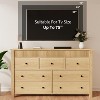 Modern Fluted Panel Dresser - 6/7-Drawer Wooden Chest, Minimalist Oak Finish, Soft-Close Sliding, 50lb/Drawer, Anti-Tip Design - 3 of 4
