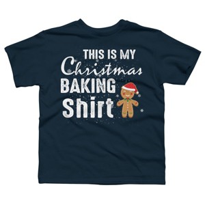 Boy's Design By Humans Gingerbread Christmas Baking Shirt By shirtpublic T-Shirt - 1 of 3
