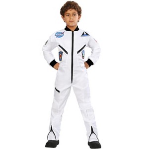 HalloweenCostumes.com Kid's White Astronaut Jumpsuit Costume - 1 of 2