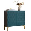 Kings Brand Furniture 2-Door Storage Cabinet, Accent Sideboard Buffet, Coffee Bar Console Table - 2 of 4