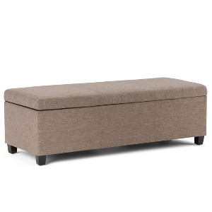 Sapphtopaz Modern Ottoman with Storage Upholstered End of Bed Bench with Stitching Detail Rectangle Storage Bench for Living Room - 1 of 4