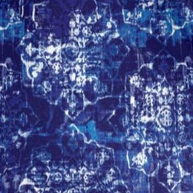 blue medallion print