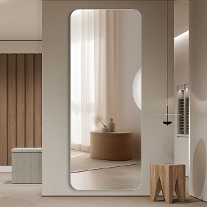 NicBex Full Length Mirror for Bedroom,Full Body Mirror with Round Corner,Wall-mounted Mirror for Living Room,Entryway,Cloakroom,Silver - 1 of 4
