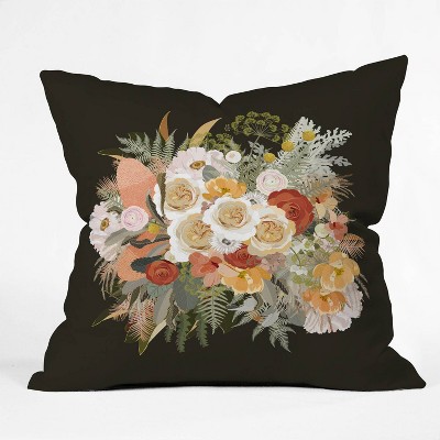 Iveta Abolina Damaris Night Square Throw Pillow Black - Deny Designs