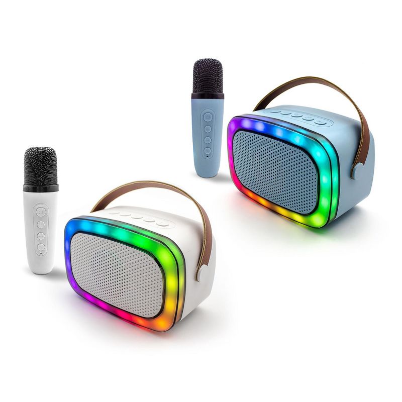 Link Portable Karaoke Bluetooth Speaker and Wireless Microphone with LED Light - Makes A Great Gift, 3 of 4