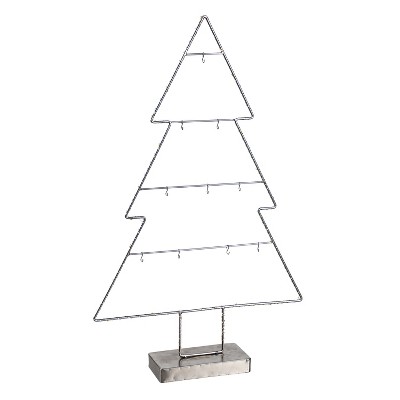 29" LED Silver Tree Ornament Display with 30 Lights
