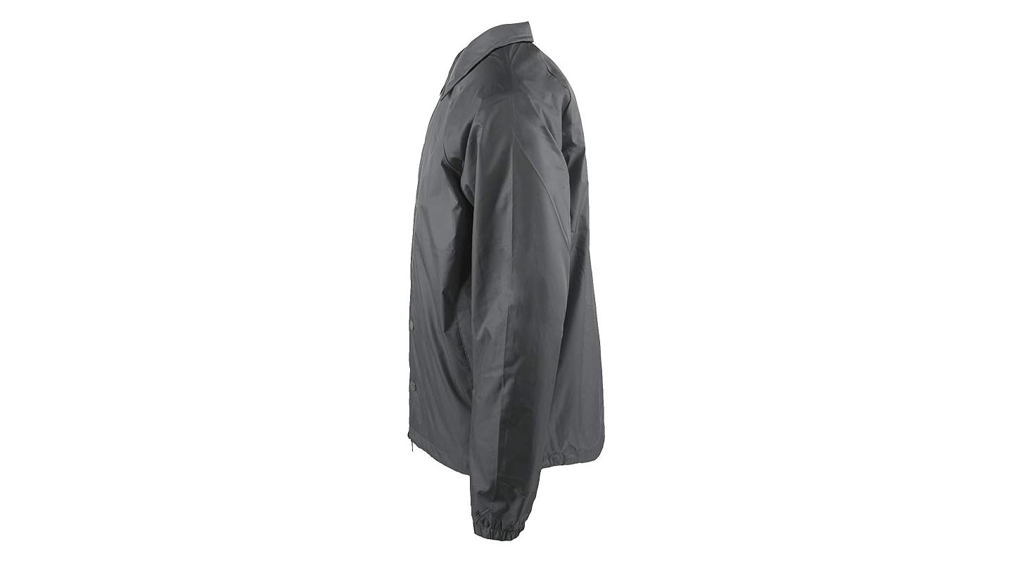 Мужские куртки Shaka Wear Coach Jacket Classic Windbreaker, Water Resistant, Relaxed Fit - Dark Gray - Medium — фото 3