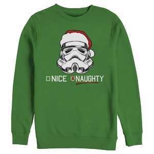 Men's Star Wars Christmas Stormtrooper Naughty List Sweatshirt - 1 of 3