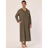 Lars Amadeus Men's Button Closure Side Split Hooded Sleeping Nightgown - 2 of 4