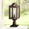 Franklin Iron Works Rockford Rustic Farmhouse Outdoor Post Light Bronze Iron 20 1/4" Clear Beveled Glass for Exterior Barn Deck House Porch Yard Patio - 2 of 4