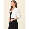 INSPIRE CHIC Women's Wedding Open Front Panel Lace Bolero Shrug - 4 of 4