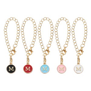 Unique Bargains Lobster Clasp Initial Name ID Charm Accessories for Tumbler with Handle 5 Pcs - 1 of 4