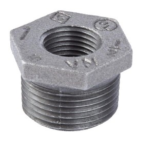 Pipe Decor 1 in. x 1/2 in. Black Bushing - 1 of 4