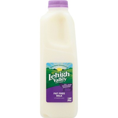 Lehigh Valley Skim Milk - 1qt