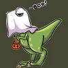 Men's Design By Humans Halloween Ghost Dinosaur By whynot007 T-Shirt - 2 of 3