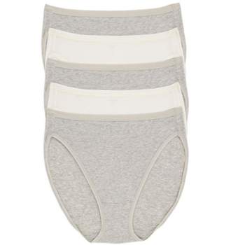 Felina Women's Cotton Modal Hi Cut Panties - 8-pack (black, Large) : Target