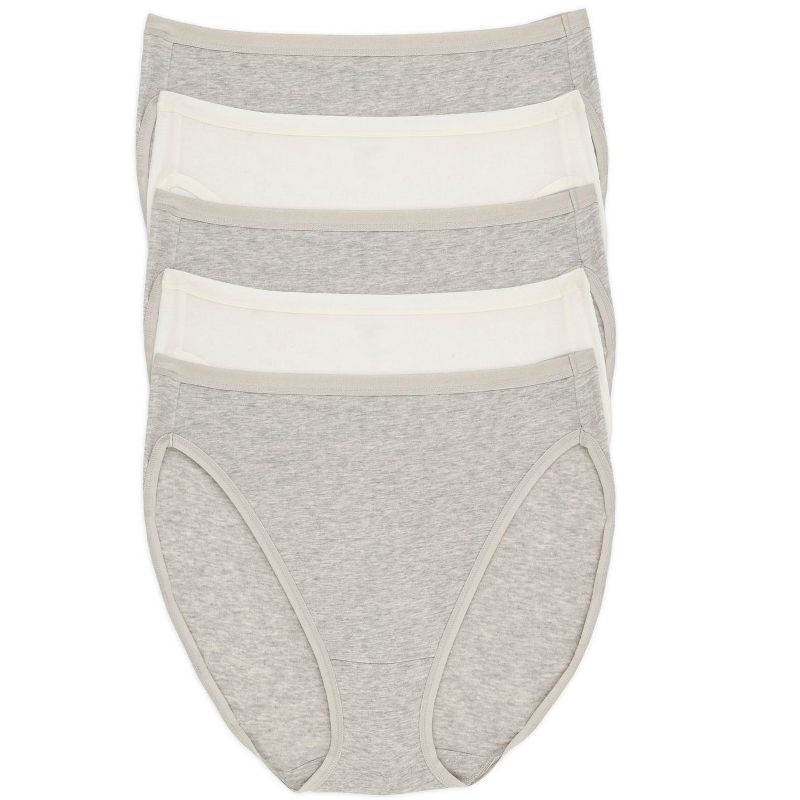 Felina Women's Organic Cotton Stretch Hi Cut Panty 5-Pack Underwear, 1 of 1