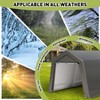 Outdoor Portable Storage Shelter Shed, Waterproof and UV Resistant Portable Garage Kit Tent with Rolled Up Zipper Doors & Vents Carport - 4 of 4