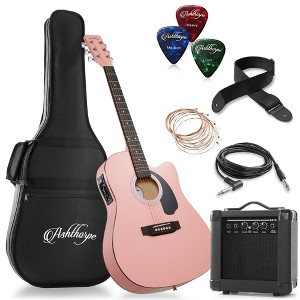 Ashthorpe Thinline Cutaway Acoustic Electric Guitar with 10-Watt Amp, Gig Bag, and Accessories - 1 of 4