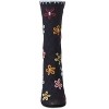 Memoi Women's Dancing Daisies Crochet Cuff Crew Socks Navy 9-11 - 2 of 3