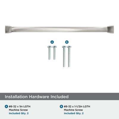 Satin Nickel 10'' Modern Industrial Cabinet Pull