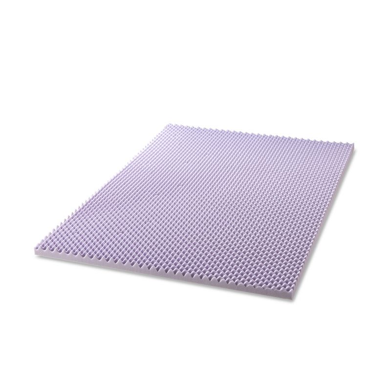 Mellow Egg Crate Memory Foam Lavender Infusion 2" Mattress Topper, 6 of 9