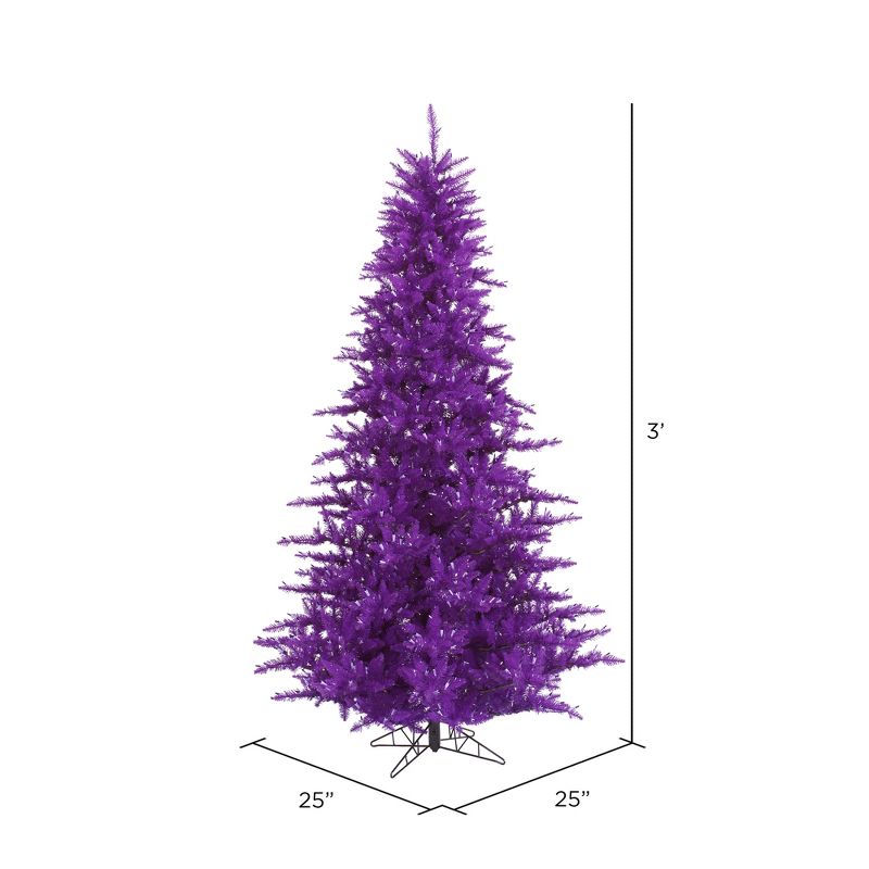 Vickerman Purple Fir Artificial Christmas Tree, 2 of 3