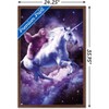 Trends International James Booker - Space Sloth Riding On Unicorn Framed Wall Poster Prints - 3 of 4