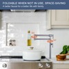 WOWOW Solid Brass Deck Mount Pot Filler Faucet, Pot Filler with Stretchable Double Joint Swing Arm - 2 of 4