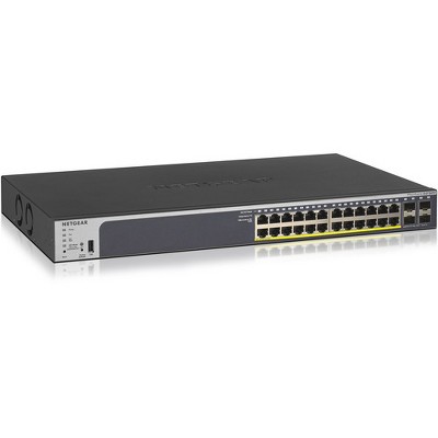 Netgear ProSafe GS728TP Ethernet Switch - 24 Ports - Manageable - 2 Layer Supported - Modular - Twisted Pair, Optical Fiber - Rack-mountable