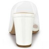 Allegra K Women's Clear Chunky Heel Slides Sandals Mules - 4 of 4